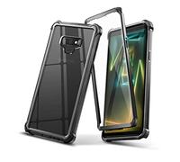 Dexnor Custodia per Galaxy Note 9 con protezione dello schermo trasparente di grado militare robusto 360 Full Body protettivo antiurto cover posteriore rigida Defender resistente paraurti - Nero