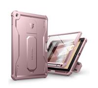Dexnor Custodia per iPad 9.7" Cover (2017-2018), Heavy Duty Shockproof Full-body Bumper Copertura protettiva con Protezione dello Schermo & Supporto Regolabile & Supporto Matita - Rosa
