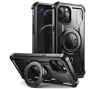 Dexnor Custodia per iPhone 12 Pro Max compatibile con MagSafe [pellicola protettiva integrata e cavalletto], resistente protezione di grado militare antiurto custodia protettiva per iPhone 12 Pro Max