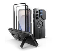 Dexnor Custodia per Samsung Galaxy S26 Plus con custodia per fotocamera, cavalletto regolabile e pellicola protettiva, compatibile con MagSafe, robusta custodia antiurto protettiva magnetica (2026