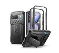 Dexnor per Cover Google Pixel 9 con Copertura Integrata Della Fotocamera Scorrevole & Protezione dello Schermo & Kickstand, Custodia Resistente Agli urti Copertura Protettiva - Nero