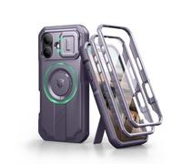 Dexnor per Magnetica Cover iPhone 17 con Fotocamera Copertura Scorrevole & Supporto Regolabile & Protezione Schermo Integrata, Resistente Robuste Protezione Custodie - Phantom Purple