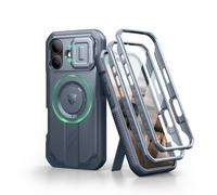 Dexnor per Magnetica Cover iPhone 17 con Fotocamera Copertura Scorrevole & Supporto Regolabile & Protezione Schermo Integrata, Resistente Robuste Protezione Custodie - Blu Marino