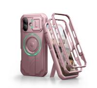 Dexnor per Magnetica Cover iPhone 17 con Fotocamera Copertura Scorrevole & Supporto Regolabile & Protezione Schermo Integrata, Resistente Robuste Protezione Custodie - Polvere Peonia