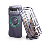 Dexnor per Magnetica Cover iPhone Air con Fotocamera Copertura Scorrevole & Supporto Regolabile & Protezione Schermo Integrata, Resistente Robuste Protezione Custodie - Phantom Purple