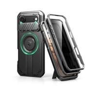 Dexnor per Magnetica Cover iPhone Air con Fotocamera Copertura Scorrevole & Supporto Regolabile & Protezione Schermo Integrata per la Privacy, Resistente Robuste Protezione Custodie - Privacy Nero