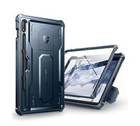 Dexnor per Samsung Galaxy Tab S7/S8 Cover [Protezione dello schermo integrata e supporto], Custodia protettiva antiurto durevole di grado militare case per Samsung Galaxy Tab S7/S8 - Blu Marino