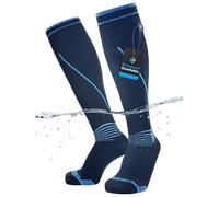 DexShell Calze impermeabili da guado al ginocchio per uomini e donne escursionismo trail running attività ricreative all'aperto, Blu a righe, Medium