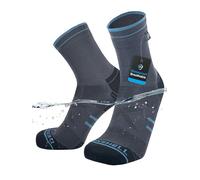 DexShell Calzini impermeabili da trail running, a compressione, per uomini e donne, interno traspirante Coolmax, membrana traspirante, Turbolenza Grigio, M