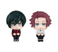 DEXSHUN 2 pezzi Rin Itoshi Figura Anime Mini Carino Modello Itoshi SAE Look Up Figura 11 cm PVC Seduto Statua Desktop Decorazioni Regalo Figurine