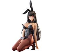 DEXSHUN Anime Bunny Hina Figura originale Pose PVC Statua 18 cm per appassionati di Bunny, Painting Cartoon Personaggio Inginocchiato Modello Desktop Decorazione