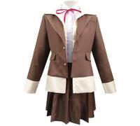DEXSHUN Nanami Chiaki Cosplay Giacca Uniforme Donna Anime Gioco di Ruolo | Nanami Chiaki, giacca marrone, personaggio del gioco anime, uniforme da ragazza, per Halloween, cosplay, S-XXL