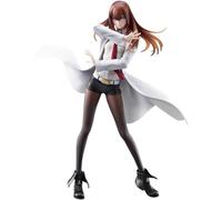 DEXSHUN Pietra Gate Anime Figura Makise Kurisu Bianco Uniform Style Statua Nero Seta Stand Personaggio Modello PVC Desktop Ornamenti 21cm