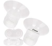 Dexspoeny 2 inserti flangiati da 21 mm e 1 paio di correttori per capezzoli in silicone, scudo della maggior parte delle pompe, inserto per tiralatte Momcozy S9/S9Pro/S12, accessori di ricambio