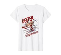 Dexter Blood Never Lies Maglietta, Donna, Bianco, S