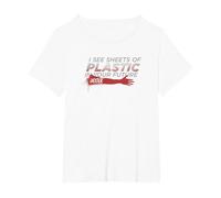 Dexter Plastic Prediction Maglietta, Donna Plus-Size, Bianco, 6X
