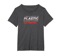 Dexter Plastic Prediction Maglietta, Donna Plus-Size, Grigio Scuro, 1X