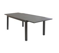 Tavolo Rettangolare Allungabile In Alluminio Taupe 160/240x90 Da Esterno Giardino, Per Ristorante Agriturismo Albergo Hotel