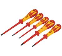 Dextro VDE a Incastro/Pozidriv Cacciavite Set, 5 Pezzi - CK TOOLS