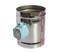 DEYIN DC24V 51mm-250mm Valvola serranda aria in acciaio inossidabile Valvola di ritegno motorizzata for condotto d'aria elettrico Valvole di controllo del volume dell'aria(150mm)