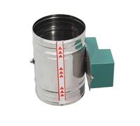 DEYIN Valvola serranda motorizzata for condotto d'aria elettrico a solenoide in acciaio inossidabile da 51-400 mm 220 V 24 V for il controllo del tubo di ventilazione(63mm,AC220V)