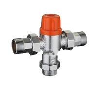 DEYIN Valvola termostatica a 3 vie Valvola miscelatrice termostatica DN15 DN20 DN25 Valvola termostatica in ottone for valvola scaldabagno solare(DN15)