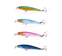 DEZ 4 PCS spinning esche artificiali mare per la pesca spigola seppie, in silicone