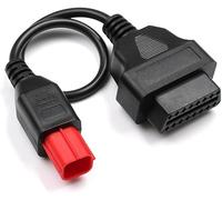 Dezanyc Cavo adattatore OBD2 a 6 pin adatto per Guzzi, Kawasaki, Suzuki, Yamaha, Harley Davidson, Piaggio, Vespa, cavo diagnostico OBD, connettore Euro5 a 6 pin, compatibile con CAN Bus e K-line