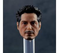 DEZARO 1/12 Scale Male Head Sculpt, Movie Man Tony Stark Carving Miniature Model Collection Fit 6 pollici PH Action Figure Body Dolls