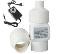 DEZARO 20mm Ventola Aspirazione Regolabile 36m³/h Estrattore Aria in Linea con Controllore di velocità Variabile, 6W Basso Consumo, Ventola Aspiratore per Fognatura, Garage, Serra, Pet, 20mm