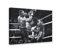DEZARO Poster su tela di Mike Tyson con boxer, decorazione per camera da letto, per ufficio, camera da letto, regalo, con cornice, 50 x 75 cm