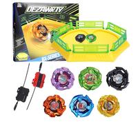DEZAWRTY X Trottola Stadio Set da Battaglia con X Acceleration Rail - 6 trottole, 2 lanciatori e stadio, arena di battaglia per bambini dai 6 anni in su, giocattolo da combattimento per ragazzi