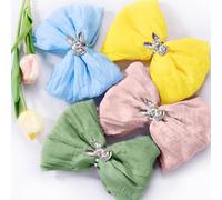 DeZerlor, Confezione da 20 tovaglioli di colori pasquali misti, in garza di cotone, in stile boho, all’ingrosso, 53 x 53 cm, per matrimoni, baby shower, feste di compleanno, decorazioni primaverili