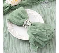 DeZerlor Confezione da 20 tovaglioli in garza di cotone verde salvia, lavabili, per la festa della mamma, per la festa della mamma, 53 x 53 cm, per matrimoni, matrimoni, baby shower, cene, tea party