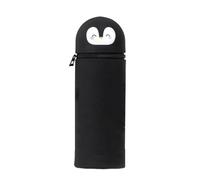 DEZP 1 Pezzi Kawaii Astuccio Scuola Per Legami Penna 2 In 1 In Morbido Silicone, 18.5 * 6.5 Cm Tema Animali, Portapenne Da Tavolo, Chiusura Con Cerniera, Penne Pastelli Pennarelli (pinguino)