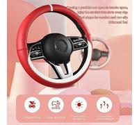 DEZYPZAM Coprivolante, Coprivolante Auto Universale in Finta Pelle, Coprivolante per Auto Copertura Volante in Pelle Microfibra, per Maggior Parte Macchina, Coprivolante (Bianco,Tipo D)