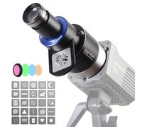 DF Bowens Mount Conical Snoot Kit per proiettore flash Speedlite/Strobe Monolight, compatibile con Aputure Amaran 100X/D 200D/X, 4 filtri colorati e 25 schede grafiche Gobos