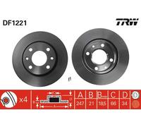 DF1221 TRW Discofreno per CITROËN,CITROËN (DF-PSA),LIFAN,MAPLE (SMA),MEGA,PEUGEO