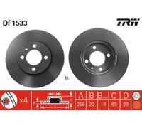 DF1533 TRW Discofreno per SEAT,VW,VW (SVW)