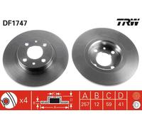 DF1747 TRW Discofreno per ALFA ROMEO,FIAT,LANCIA