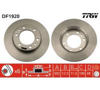 DF1920 TRW Discofreno per TOYOTA
