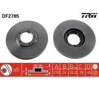 DF2785 TRW Discofreno per FORD,FORD AUSTRALIA