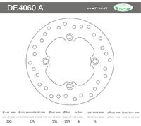 DF4060A - DISCO FRENO POSTERIORE PANTHEON FES 125-150 2003>2007