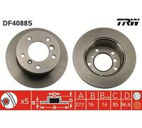 Disco freno TRW DF4088S posteriore, completo, 1 pezzo