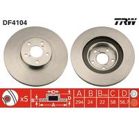 DF4104 TRW Discofreno per SUBARU
