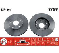 DF4161 TRW Discofreno per TOYOTA