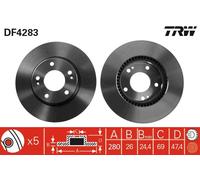 DF4283 TRW Discofreno per HYUNDAI,HYUNDAI (BEIJING),JAC,KIA,KIA (DYK)