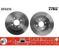 DF4376 Disco freno Trw