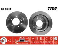 DF4394 TRW Discofreno per KIA