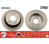 DF4453 Disco freno Trw